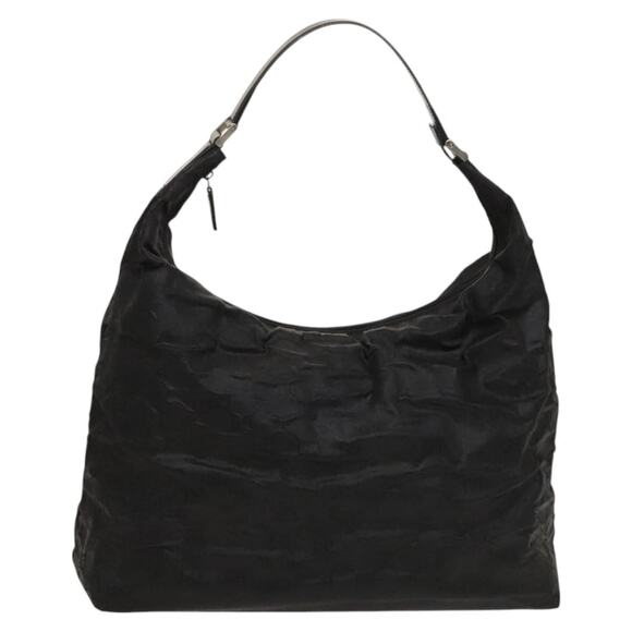 GUCCI GG Canvas Shoulder Bag Nylon Black Silver 012 0384 08 012 0384 08 - Picture 1 of 16